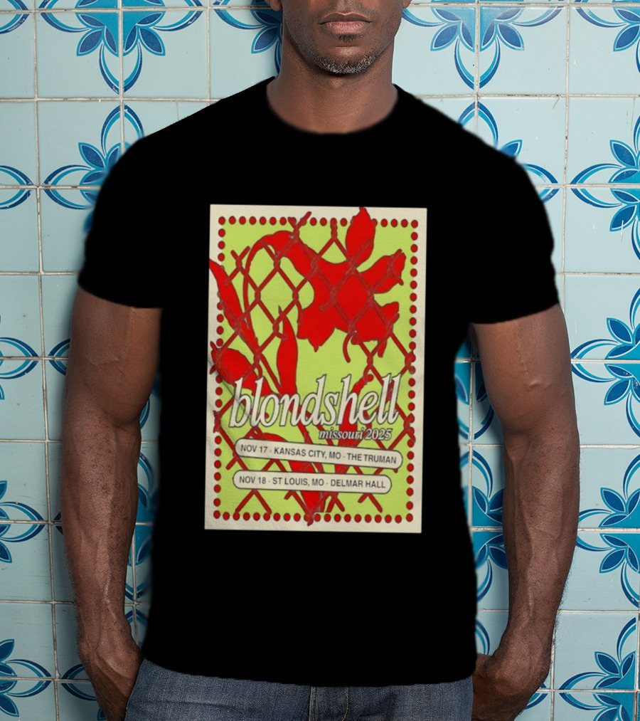 Blondshell Missouri 2025 Tour Kansas City St Louis Nov 17 The Truman Nov 18 Delmar Hall T-Shirt