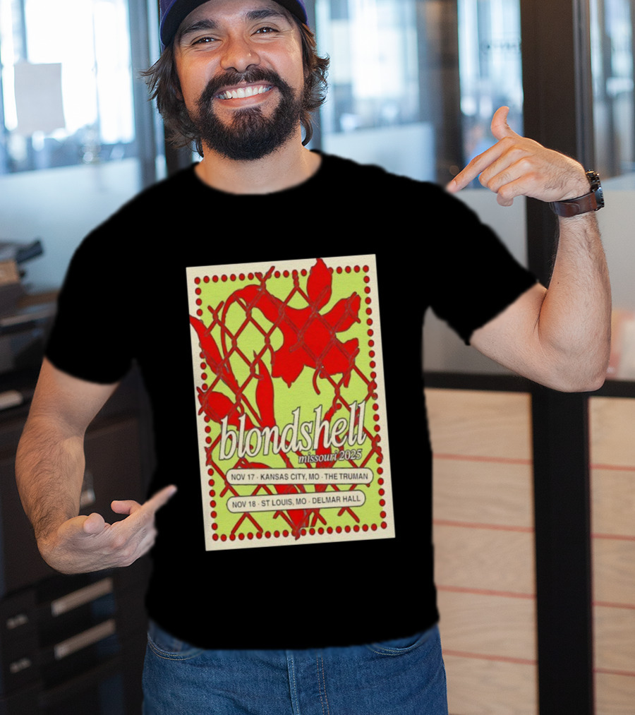 Blondshell Missouri 2025 Tour Kansas City St Louis Nov 17 The Truman Nov 18 Delmar Hall T-Shirt