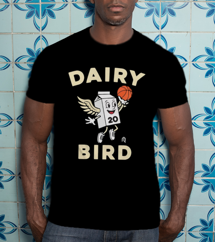 Dairy Bird 20 Winged Milk Carton Basketball T-Shirt