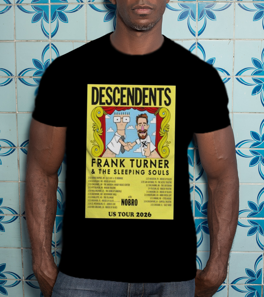 Descendents Frank Turner & The Sleeping Souls NOBRO US Tour 2026 With Concert Dates T-Shirt