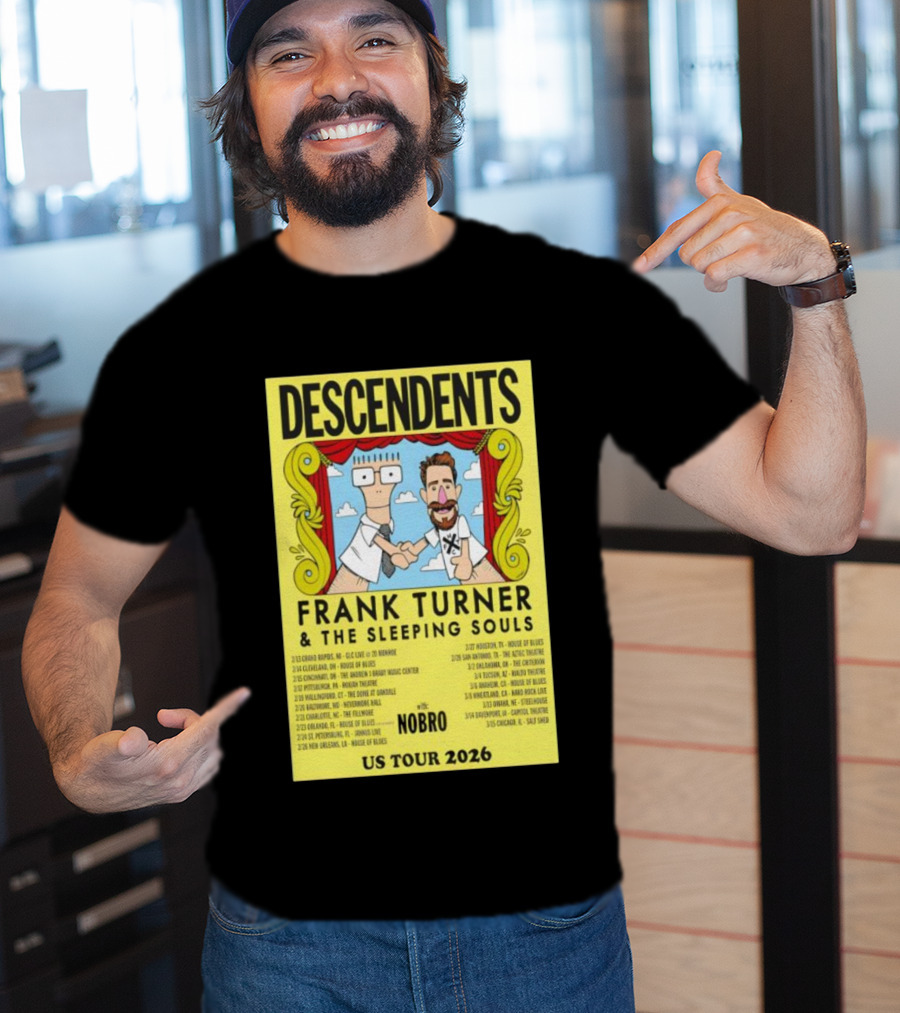 Descendents Frank Turner & The Sleeping Souls NOBRO US Tour 2026 With Concert Dates T-Shirt