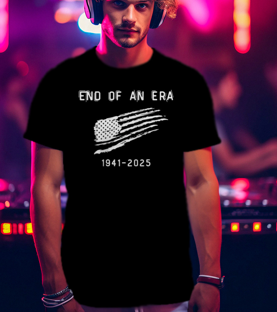 Dick Cheney End Of An Era 1941-2025 American Flag T-Shirt