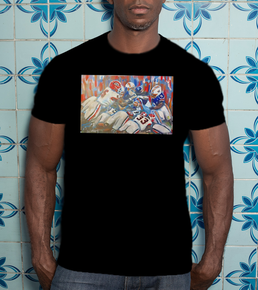 Georgia Vs Auburn Historic Gridiron Clash Power Passion And Glory In American Football Battle T-Shirt