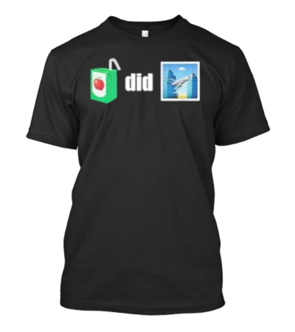 Juice Box 9-11 Airplane Twin Towers Iconic Concept T-Shirt