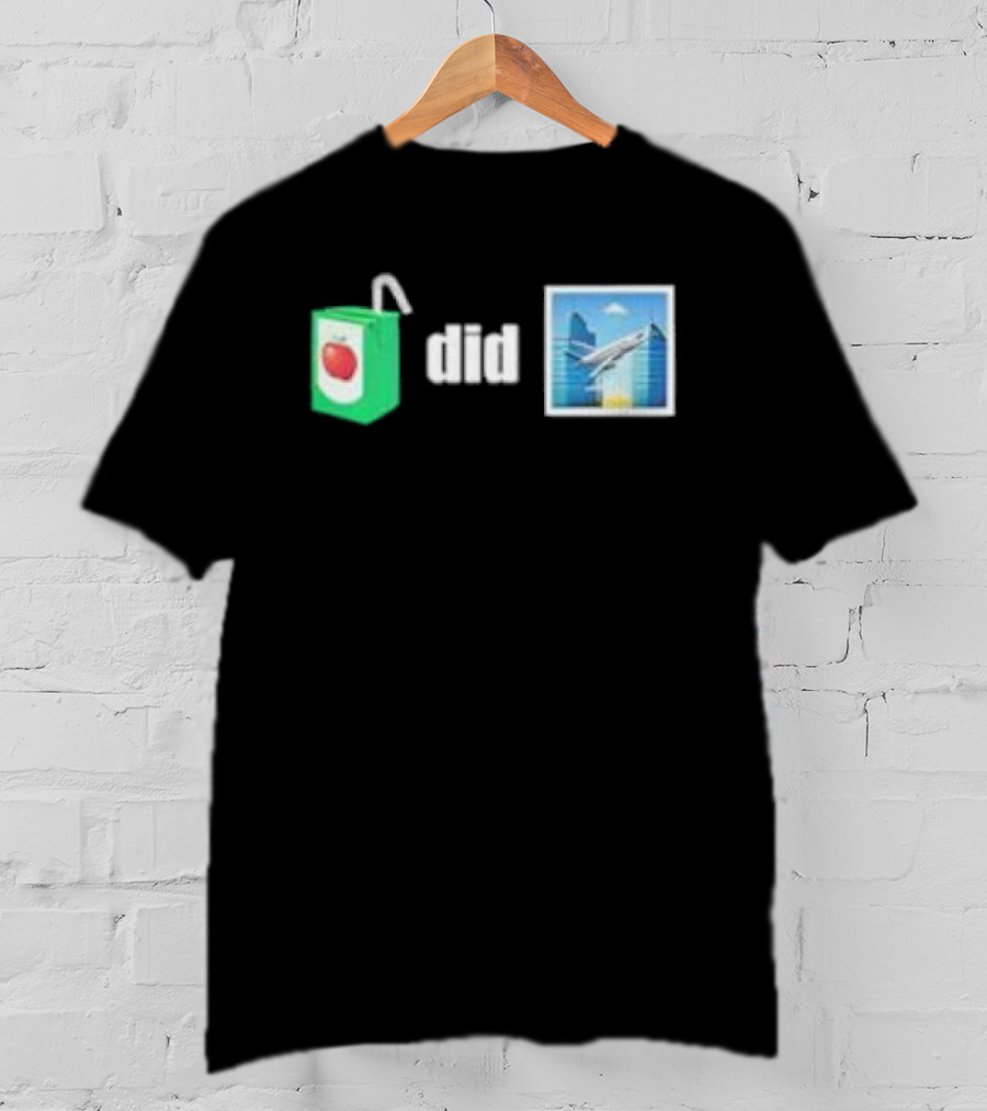 Juice Box 9-11 Airplane Twin Towers Iconic Concept T-Shirt