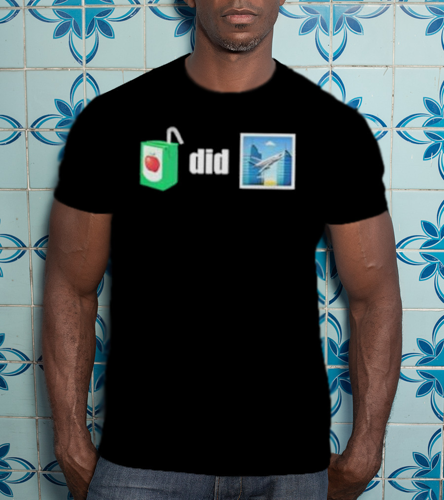 Juice Box 9-11 Airplane Twin Towers Iconic Concept T-Shirt