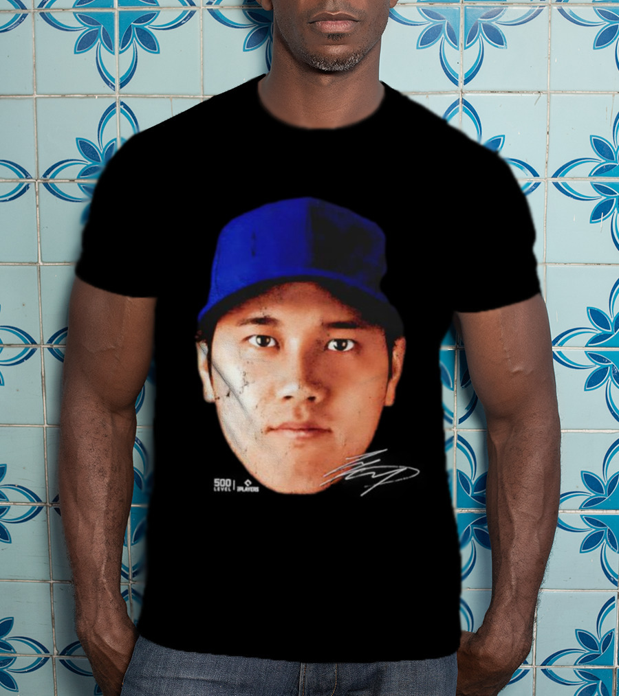 Shohei Ohtani Los Angeles Vintage Head Signature T-Shirt