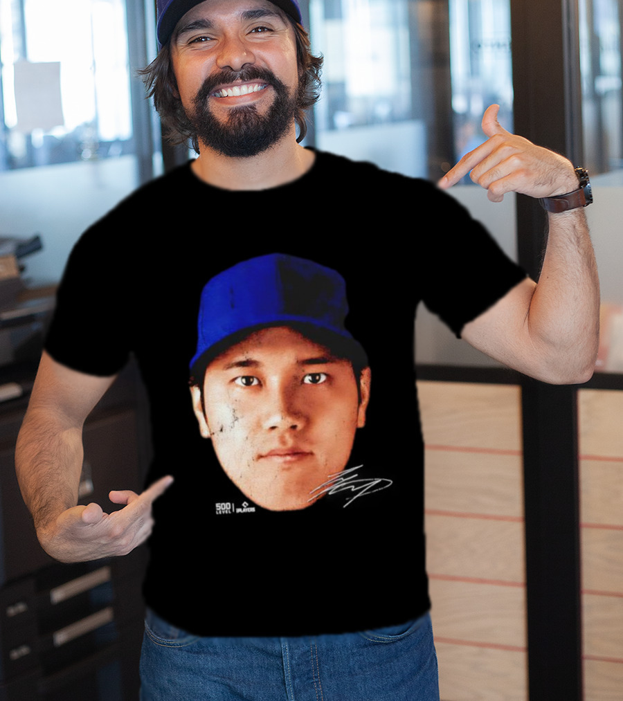 Shohei Ohtani Los Angeles Vintage Head Signature T-Shirt