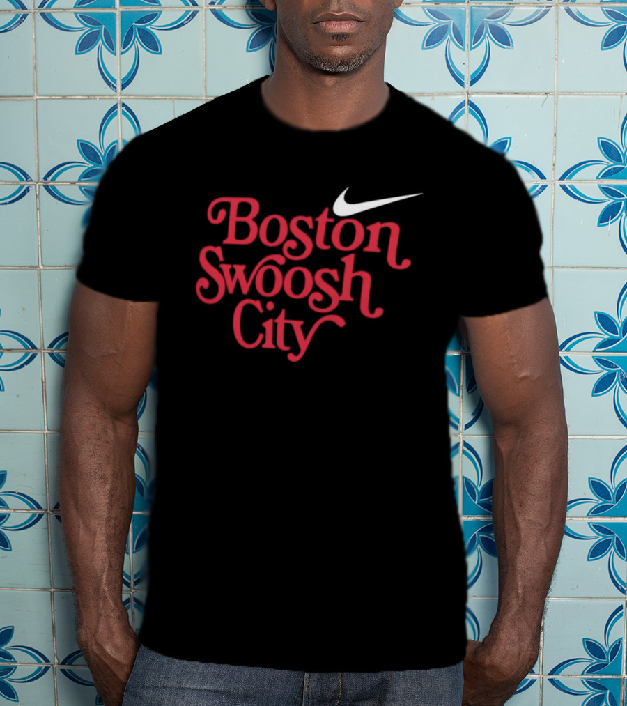 Boston Swoosh City Sportswear Iconic Nike Style T-Shirt