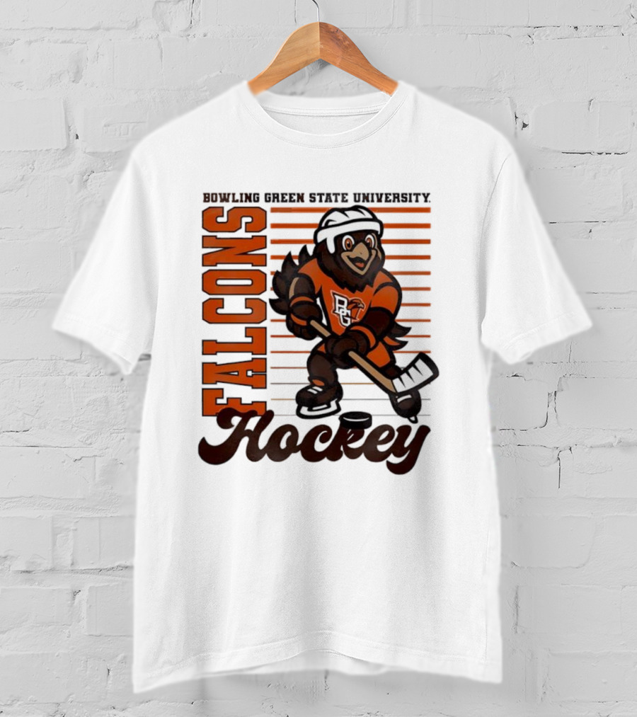 Bowling Green Falcons Freddy Falcon Hockey BG Mascot T-Shirt