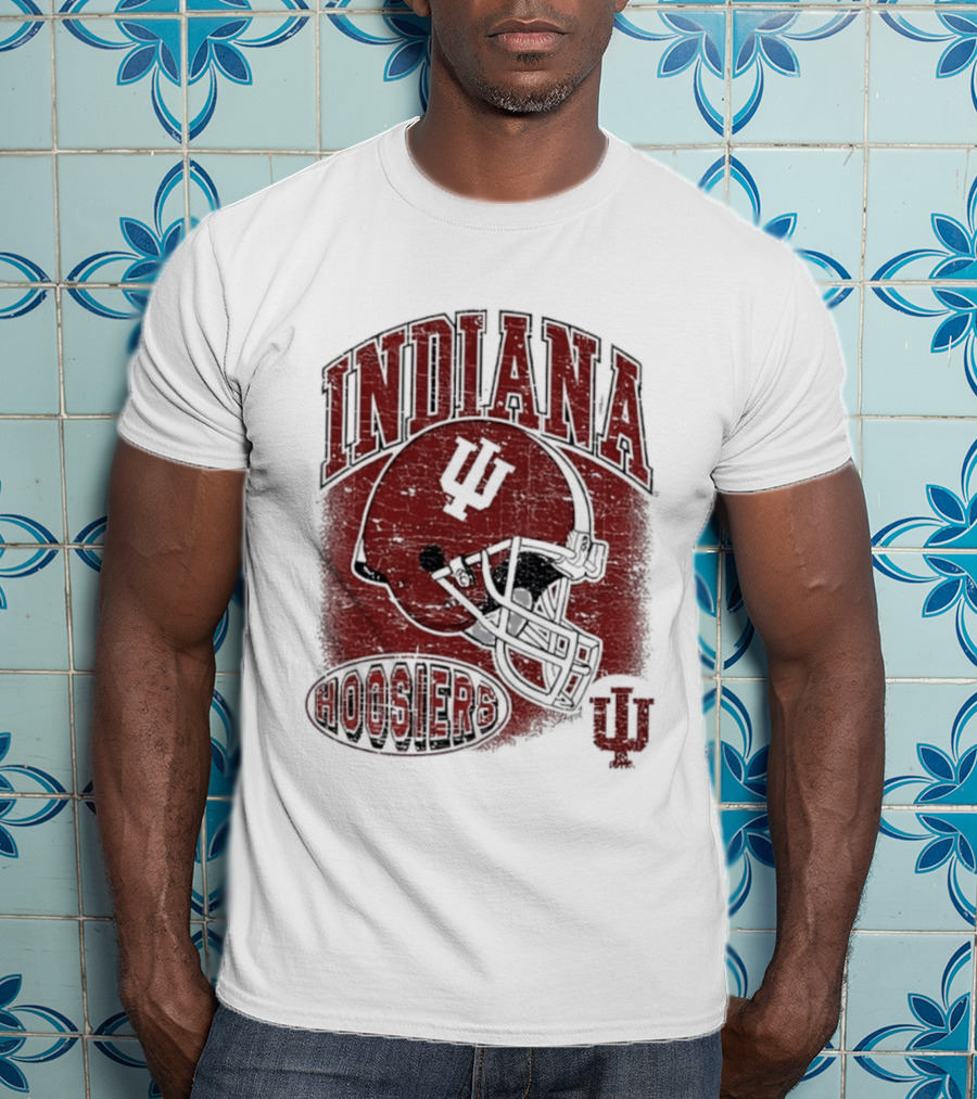 Indiana Hoosiers Vintage Helmet IU Football T-Shirt