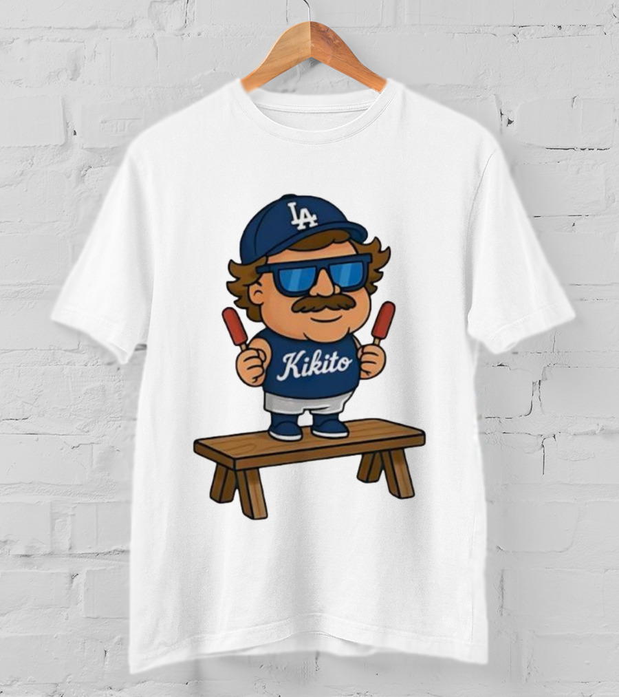 Kikito Popsicles LA Cap Character With Sunglasses And Mustache T-Shirt
