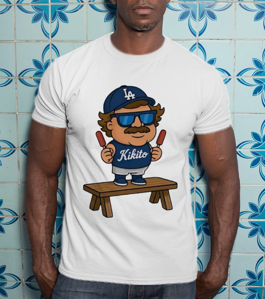 Kikito Popsicles LA Cap Character With Sunglasses And Mustache T-Shirt