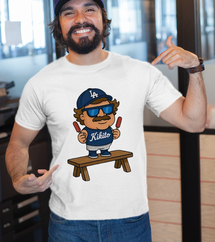 Kikito Popsicles LA Cap Character With Sunglasses And Mustache T-Shirt