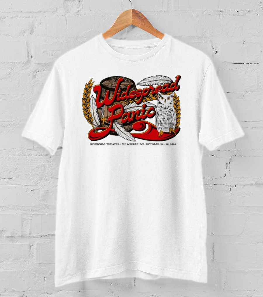 Widespread Panic Owl And Barrel Milwaukee Riverside Theater Event T-Shirt