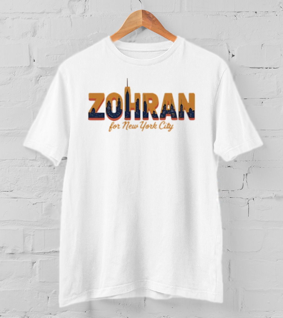 Zohran For New York City Skyline Mamdani 2025 T-Shirt
