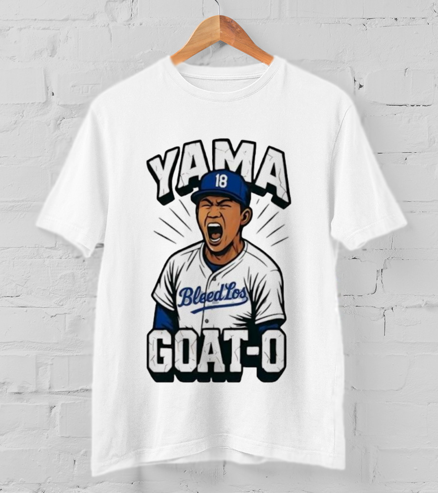 Yama 18 Bleed Los Goat-O Baseball Player T-Shirt