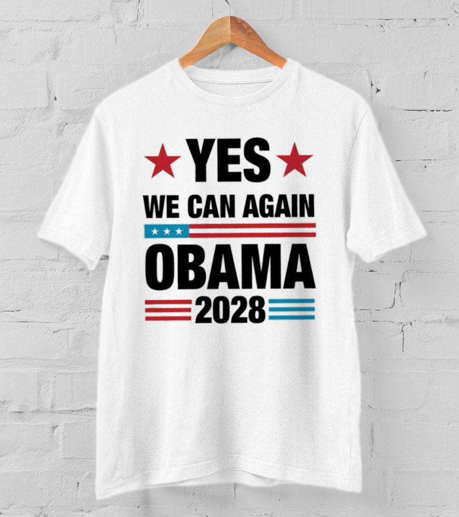 Yes We Can Again Obama 2028 Political Campaign T-Shirt
