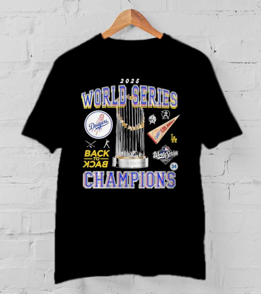 2025 World Series Champions Los Angeles Dodgers Back-to-Back Triumph T-Shirt