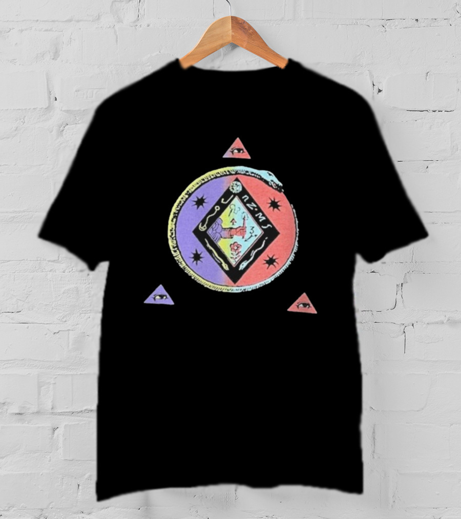 Ancient Symbols Serpent Encircled Eye Triangles Mysterious Insignia T-Shirt