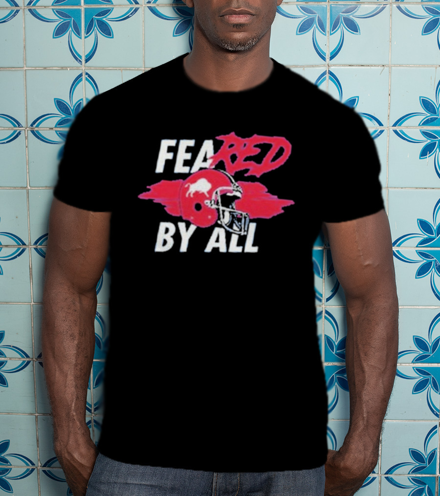 Buffalo Bills Feared By All Red Helmet T-Shirt