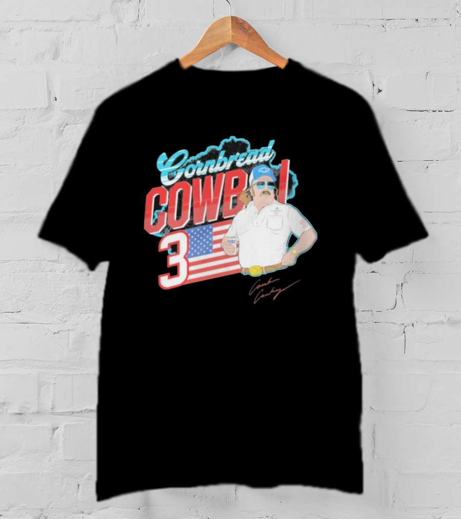 Cornbread Cowboi American Flag 3 Racing Fan T-Shirt