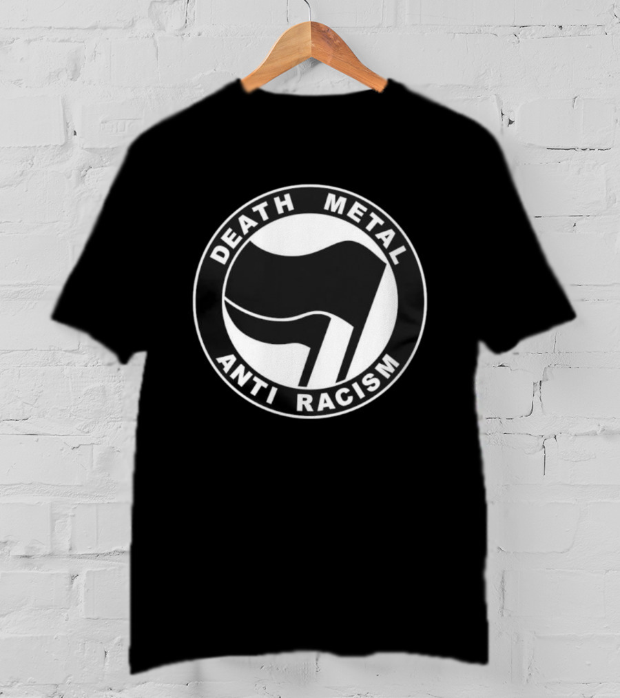 Death Metal Anti Racism Anti Fascist Action Antifa Flag Symbol T-Shirt