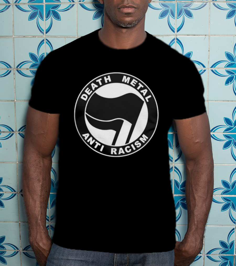 Death Metal Anti Racism Anti Fascist Action Antifa Flag Symbol T-Shirt