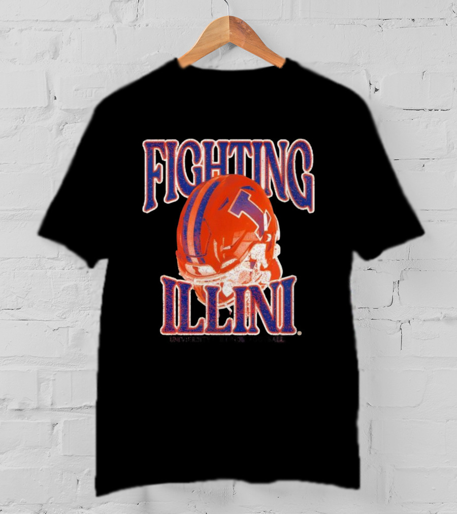 Fighting Illini Football Helmet Classic Design T-Shirt