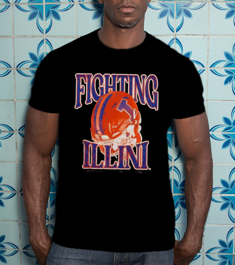 Fighting Illini Football Helmet Classic Design T-Shirt