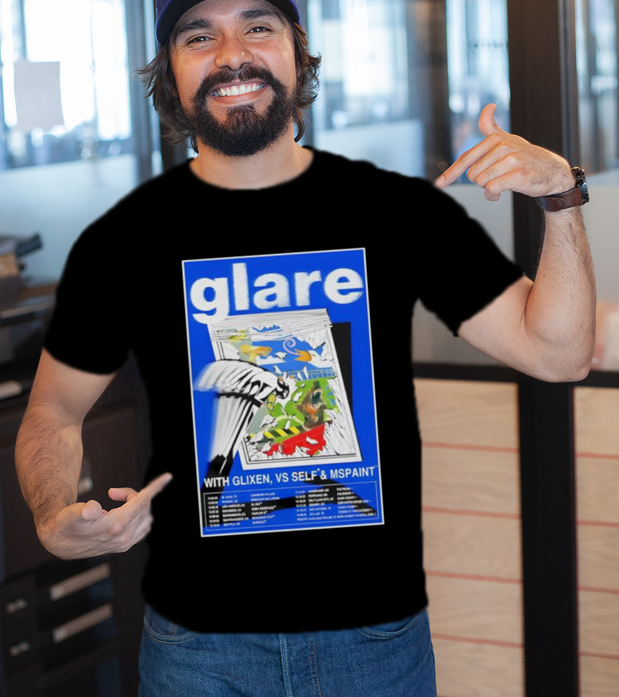 Glare Tour December 2025 With Glixen VS Self MSPAINT Concert Dates T-Shirt