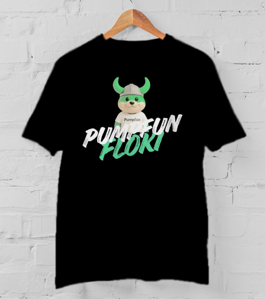 Pumpfun Floki Viking Helmet Character T-Shirt