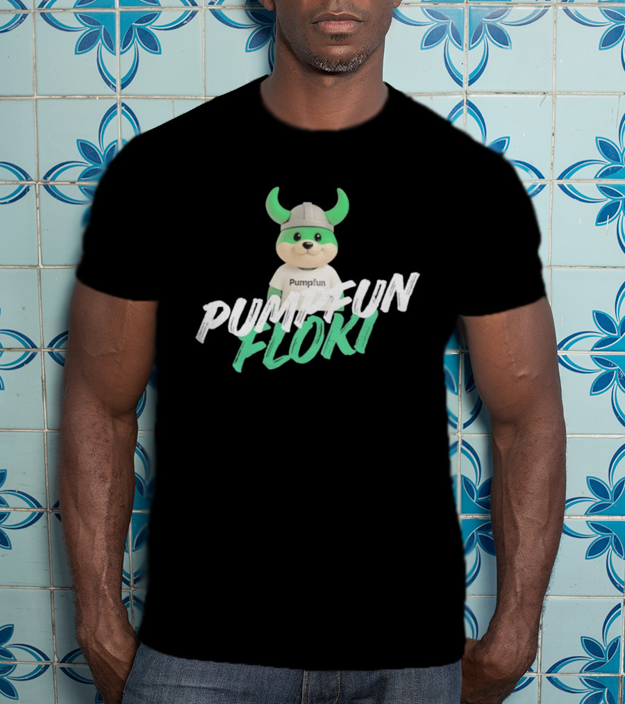 Pumpfun Floki Viking Helmet Character T-Shirt