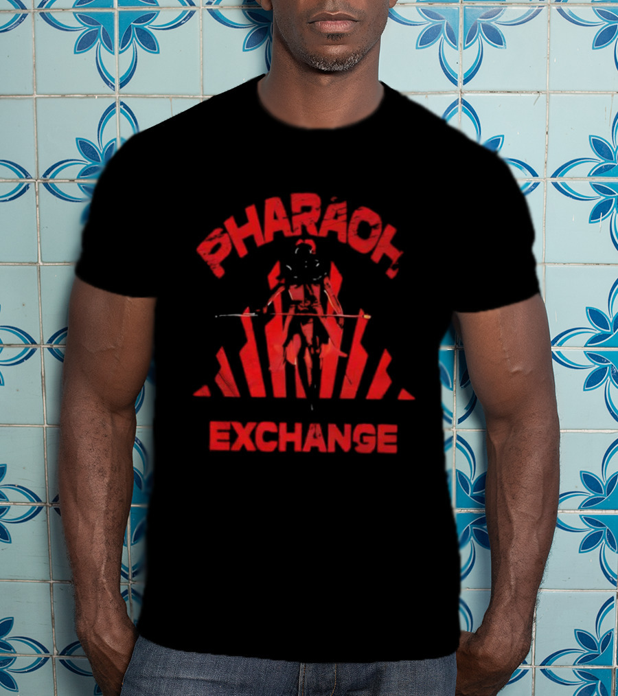 Pharaoh Exchange Ancient Warrior Iconic Red Artwork T-Shirt
