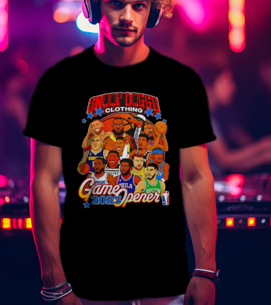 Snoop Doggs Clothing Game Opener NBA 2025 Legends T-Shirt