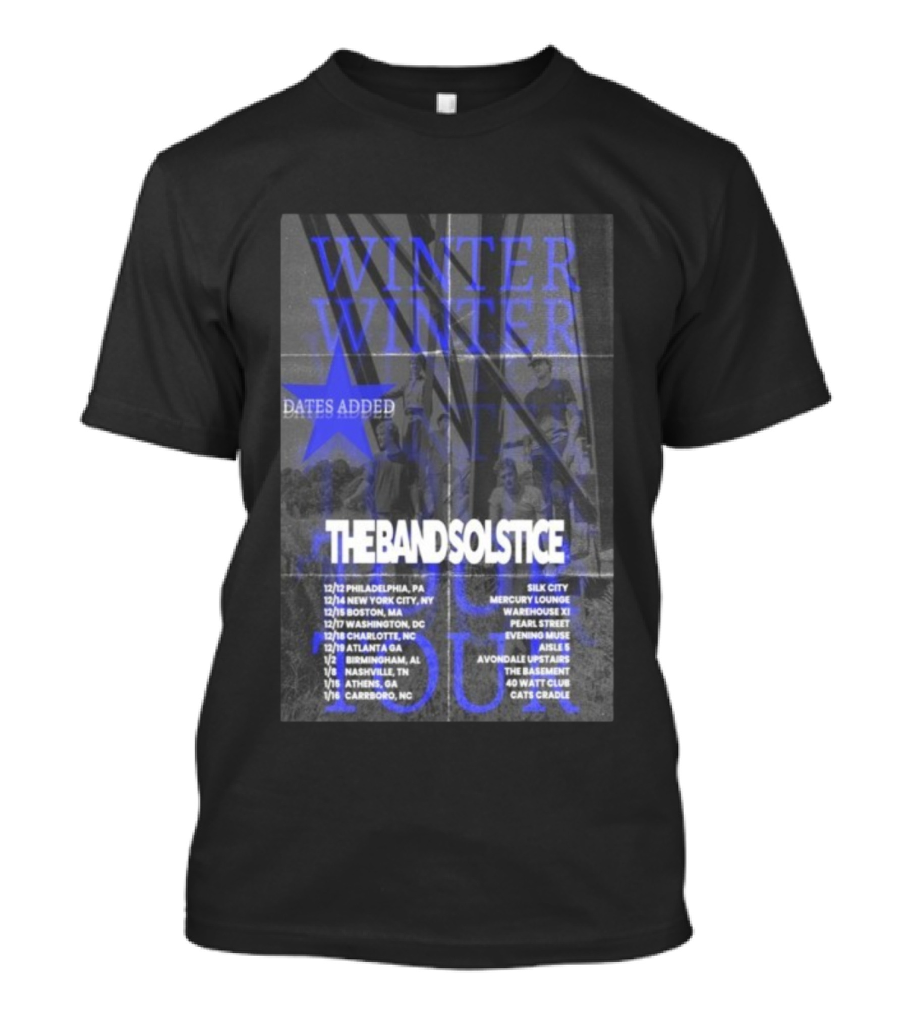 The Band Solstice Winter Tour 2025 2026 Dates Added Philadelphia New York Boston Carrboro T-Shirt
