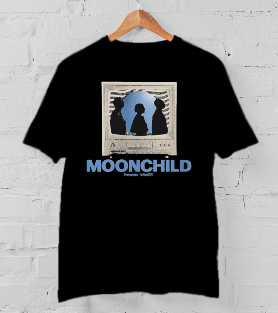Moonchild Album Retro Silhouette TV Wave Pattern T-Shirt