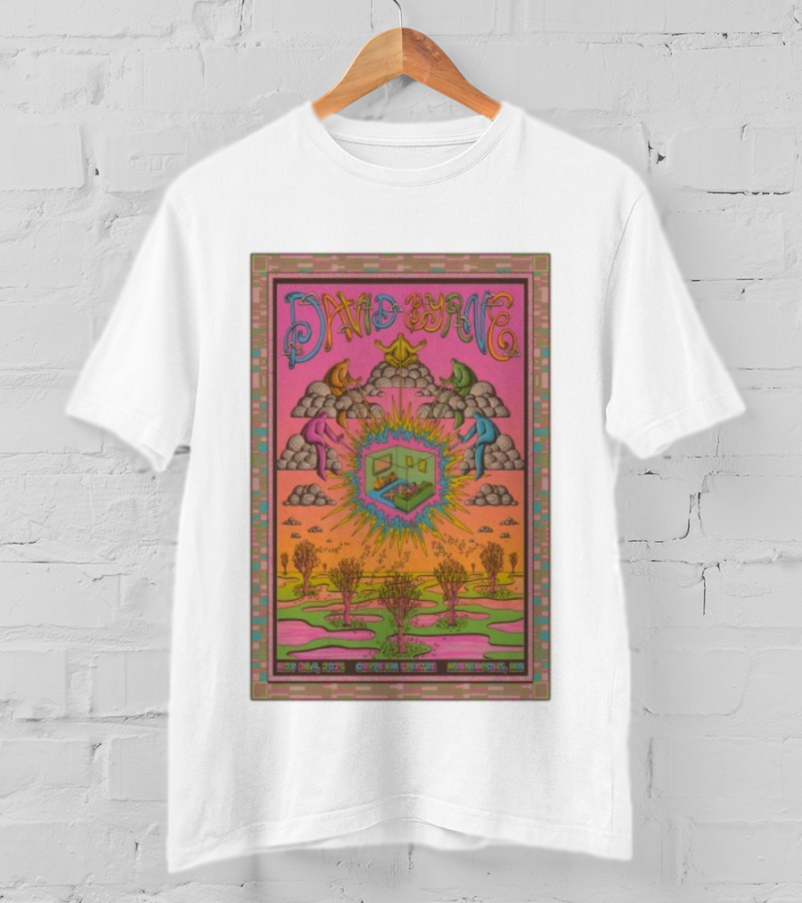David Byrne Psychedelic Orpheum Theatre Minneapolis MN November 3-4 2025 Vibrant Event Imagery T-Shirt