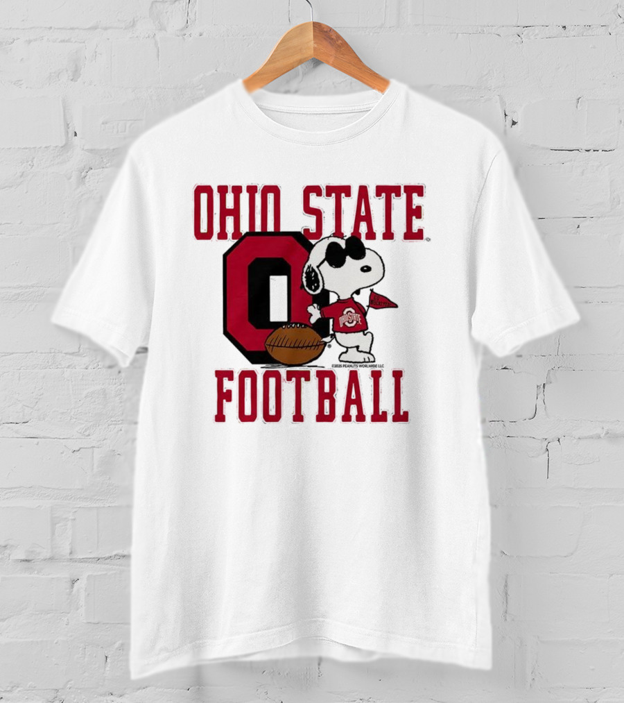 Ohio State Football Snoopy Joe Cool Peanuts Buckeyes Go Buckeyes T-Shirt