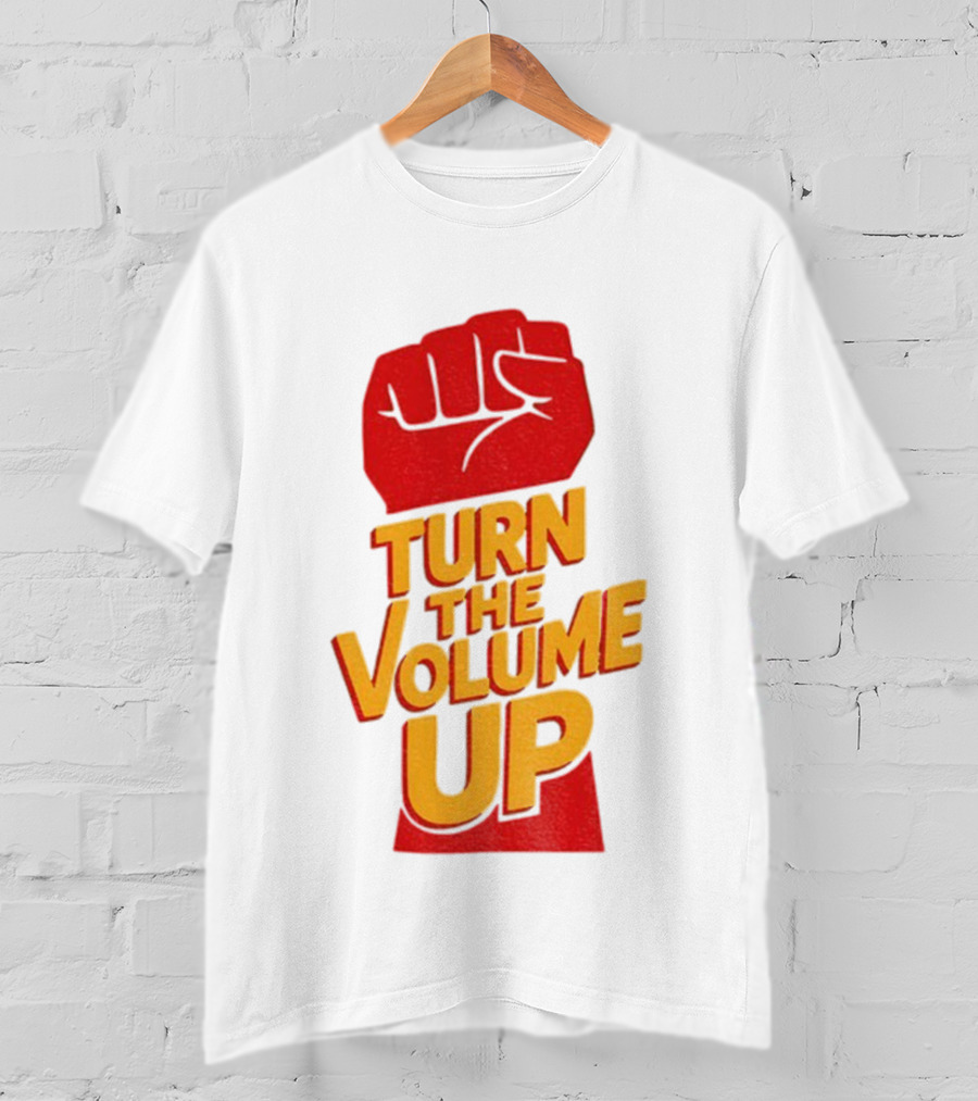 Turn The Volume Up Progressive Fist Symbol Mayor Mamdani NYC Elections 2025 T-Shirt