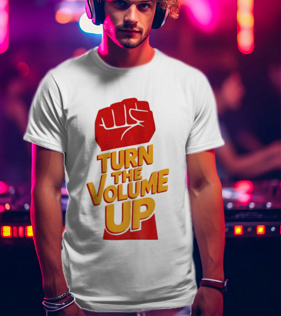 Turn The Volume Up Progressive Fist Symbol Mayor Mamdani NYC Elections 2025 T-Shirt