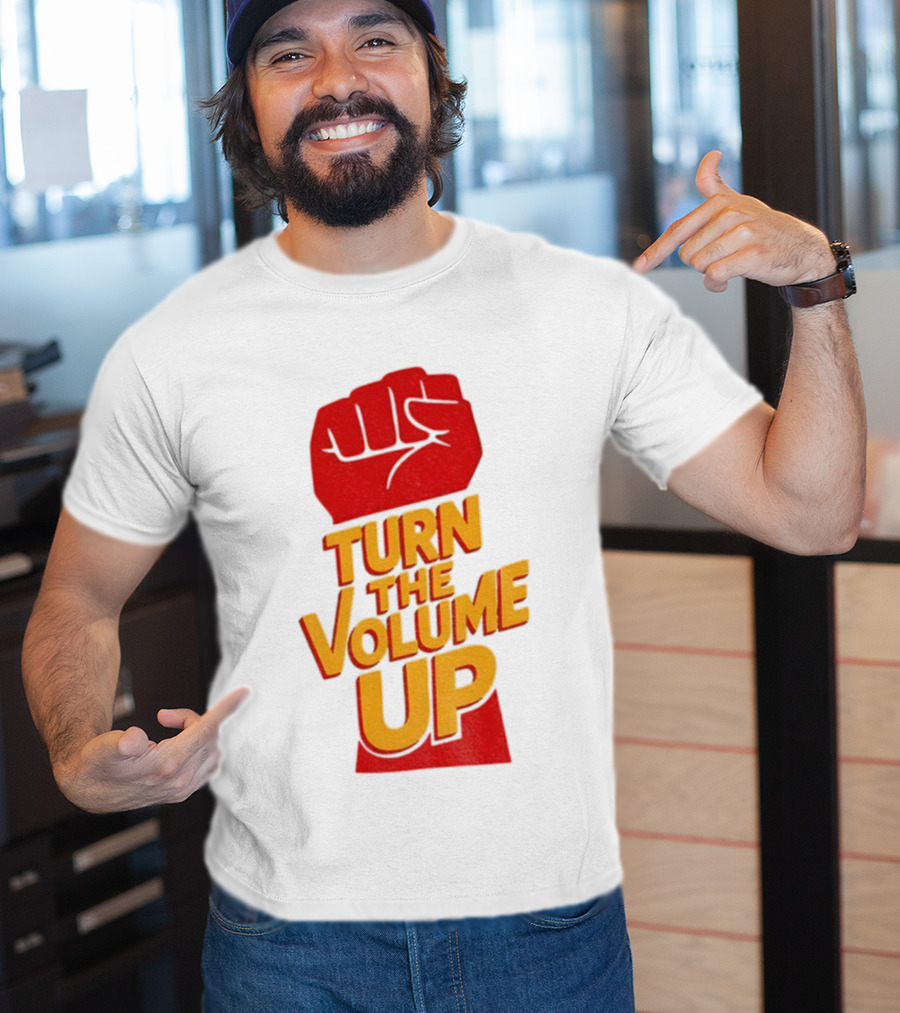 Turn The Volume Up Progressive Fist Symbol Mayor Mamdani NYC Elections 2025 T-Shirt