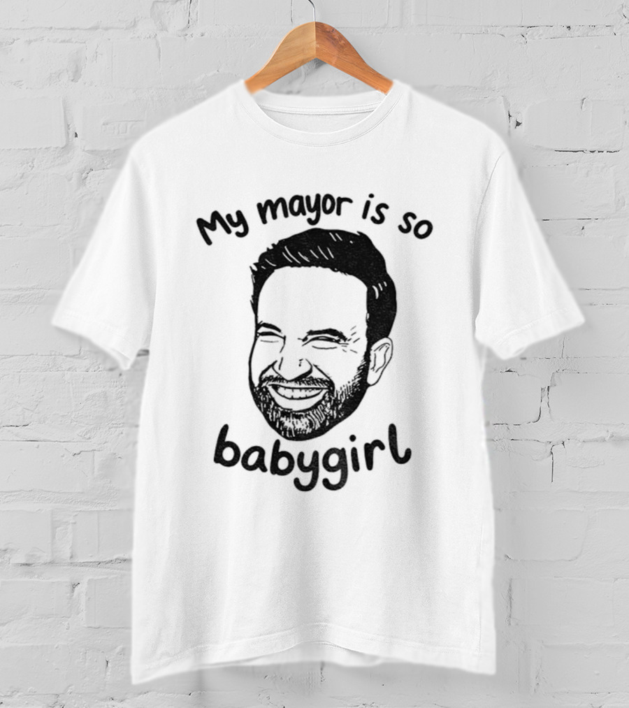 My Mayor Is So Babygirl Zohran Mamdani Big Face Smile T-Shirt