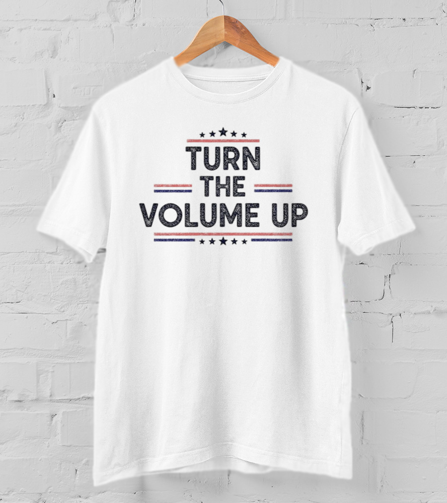 Turn The Volume Up Zohran Mamdani Mayor 2026 Progressive Stars Red White Blue T-Shirt