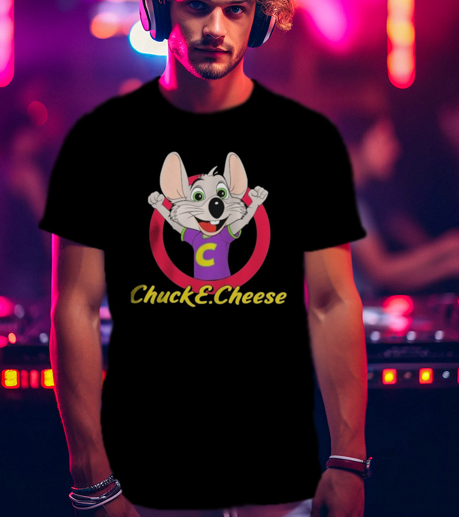 Chuck E Cheese Celebratory Character Circle T-Shirt