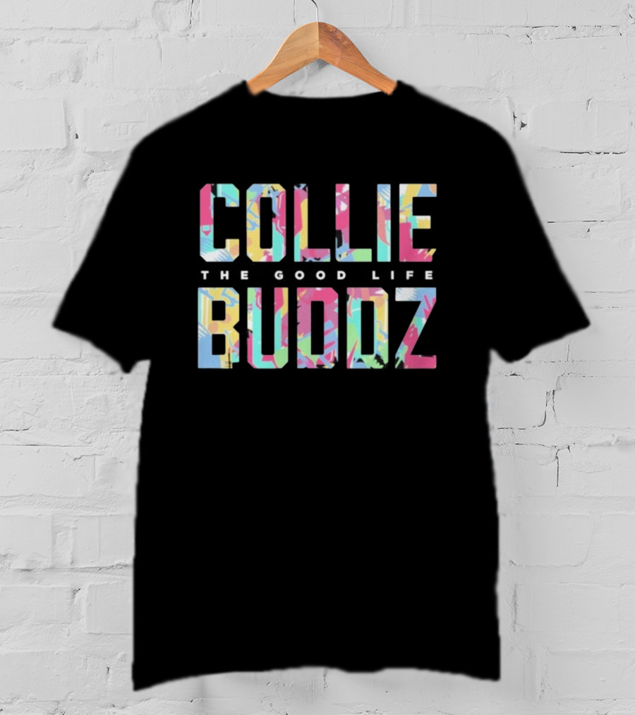 COLLIE BUDDZ The Good Life Bold Colorful Pattern T-Shirt