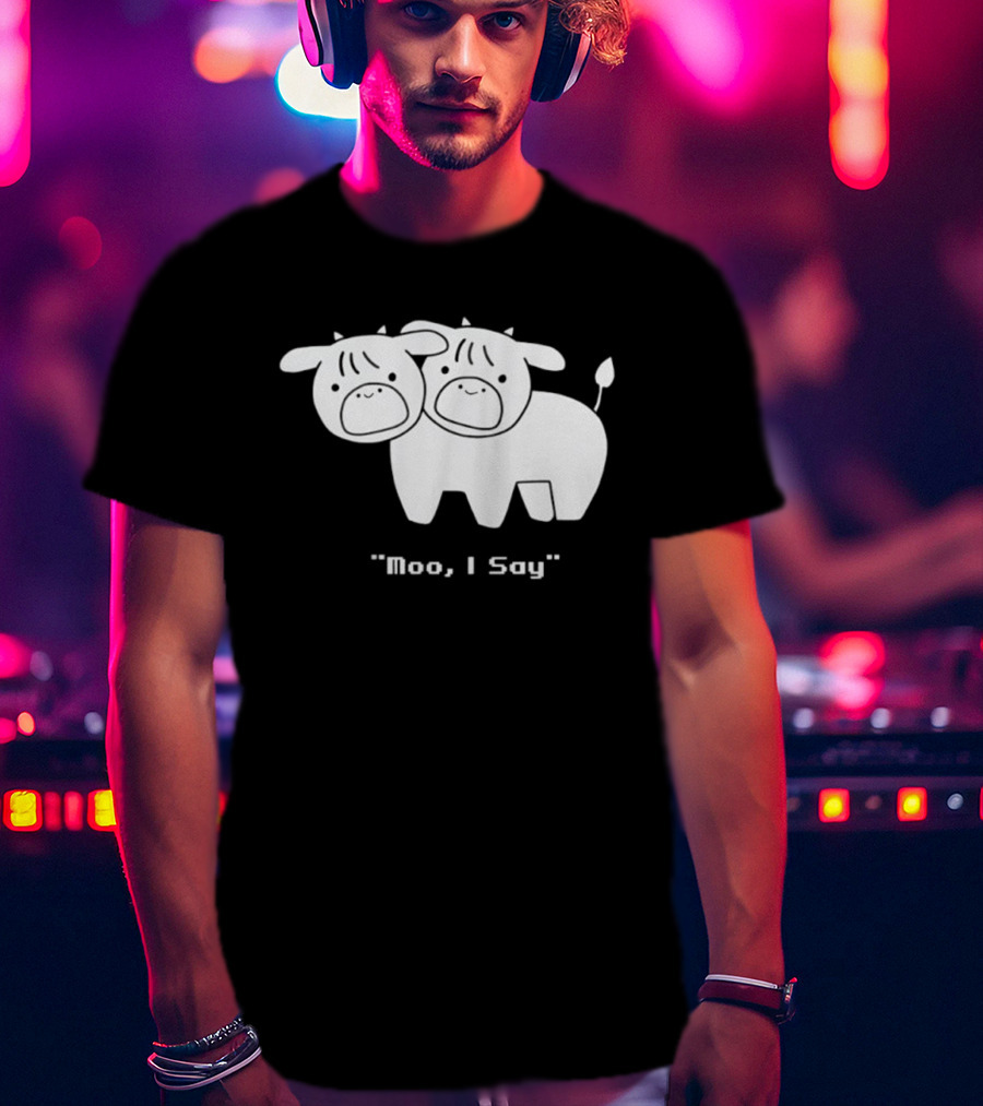 Cows Moo I Say Cute Double Cow Twins T-Shirt
