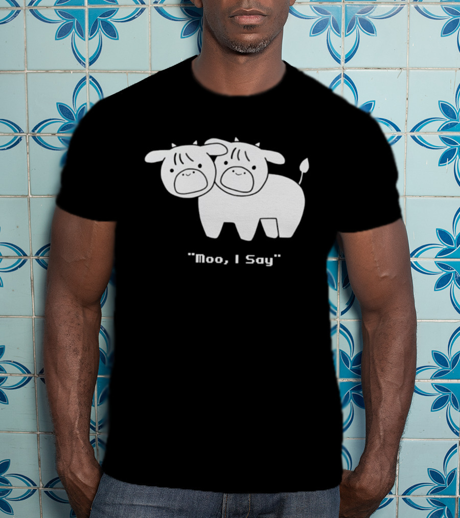 Cows Moo I Say Cute Double Cow Twins T-Shirt