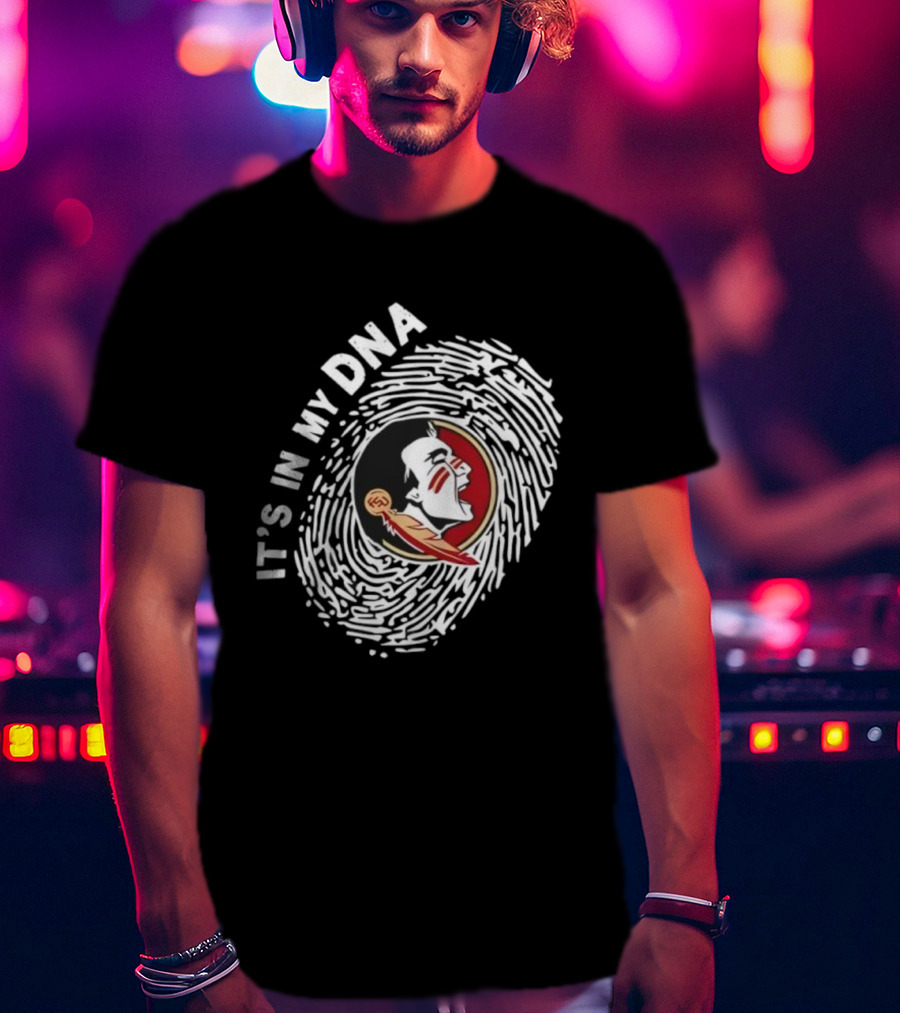 Florida State Seminoles It's In My DNA Fingerprint T-Shirt