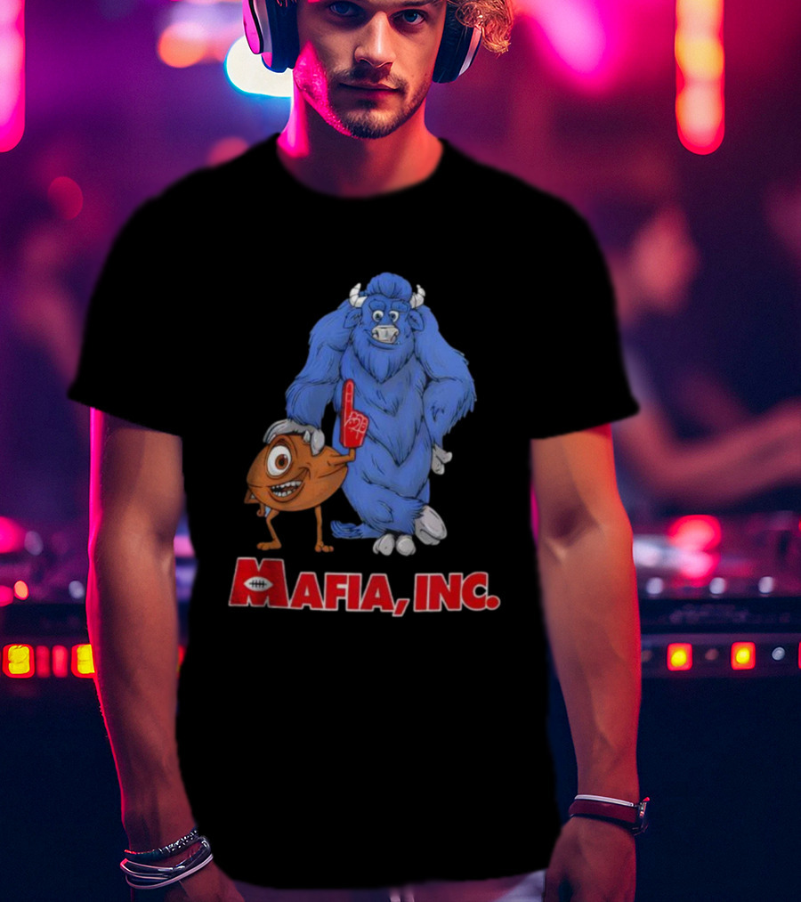 Buffalo Bills Mafia Inc Mascot Big Blue Yeti And Football Character T-Shirt